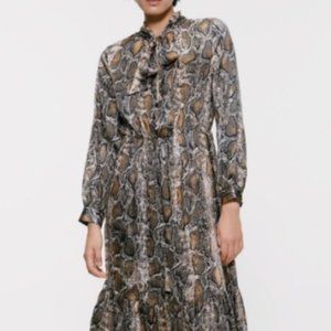 Zara Snakeskin Midi Dress